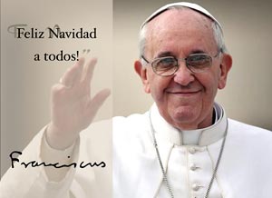 Tarjeta de Navidad para compartir. Mensaje navideo del Papa Francisco