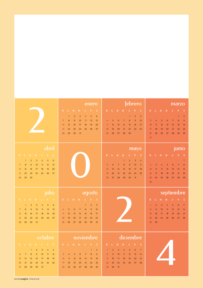 Calendario 2024 Para Personalizar E Imprimir O Compartir - Calendario ...